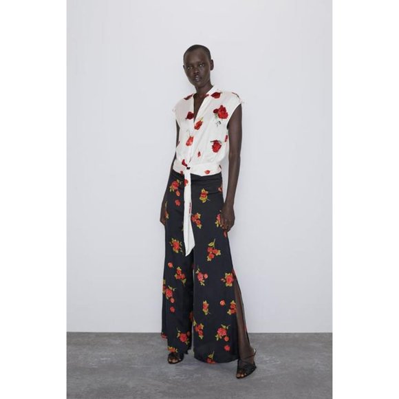 ZARA Floral Rose Pattern Top Summer Fun Print Date - Picture 3 of 8